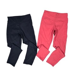 Vuori Seascape Crop Leggings ×2 Melon Black Activewear Beach Outdoor